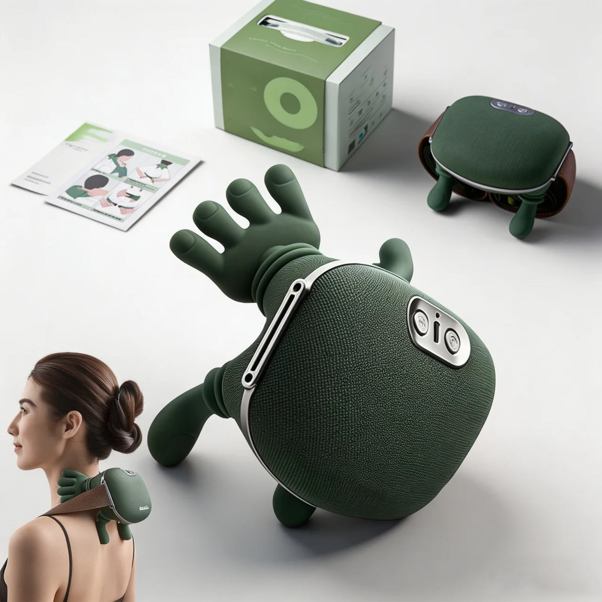Masajeador Cervical Shiatsu con Calor – Efecto Manos Reales